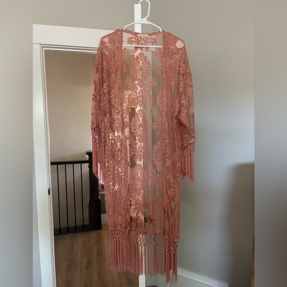 Beautiful rose duster/cover up